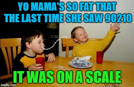 Yo Mamas So Fat | YO MAMA'S SO FAT THAT THE LAST TIME SHE SAW 90210; IT WAS ON A SCALE | image tagged in memes,yo mamas so fat,90's,tv show | made w/ Imgflip meme maker