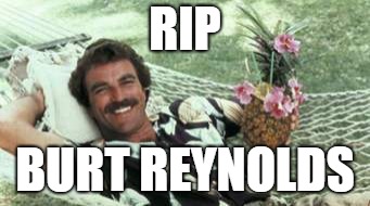Hawaiian Tom Selleck | RIP; BURT REYNOLDS | image tagged in rip,burt reynolds | made w/ Imgflip meme maker