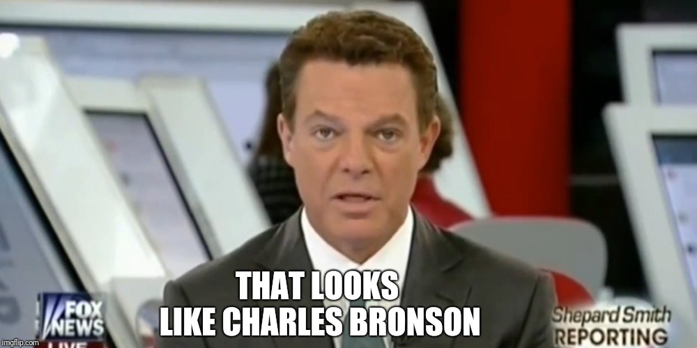 THAT LOOKS LIKE CHARLES BRONSON | image tagged in shepard smith | made w/ Imgflip meme maker
