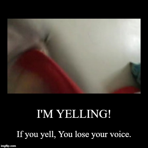 No Yelling | image tagged in funny,demotivationals | made w/ Imgflip demotivational maker