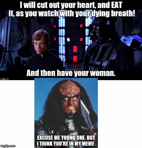 . | image tagged in sci-fi,star wars,star trek | made w/ Imgflip meme maker