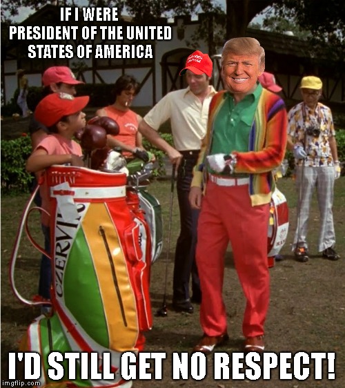 "No Respect!" | IF I WERE PRESIDENT OF THE UNITED STATES OF AMERICA; I'D STILL GET NO RESPECT! | image tagged in maga,tru,make america great again | made w/ Imgflip meme maker