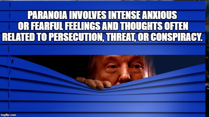 You Sir Are the Weakest Link. | PARANOIA INVOLVES INTENSE ANXIOUS OR FEARFUL FEELINGS AND THOUGHTS OFTEN RELATED TO PERSECUTION, THREAT, OR CONSPIRACY. | image tagged in narcissist,trump,witch hunt | made w/ Imgflip meme maker