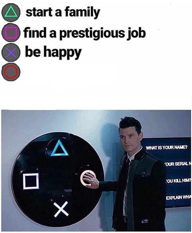 Connor pushes button Blank Meme Template