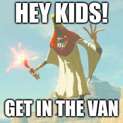 Wizzrobe on sundays | HEY KIDS! GET IN THE VAN | image tagged in botw memes | made w/ Imgflip meme maker