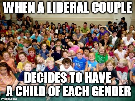 Inspired by Leralph | WHEN A LIBERAL COUPLE; DECIDES TO HAVE A CHILD OF EACH GENDER | image tagged in memes,leralph,liberals,child of each gender | made w/ Imgflip meme maker