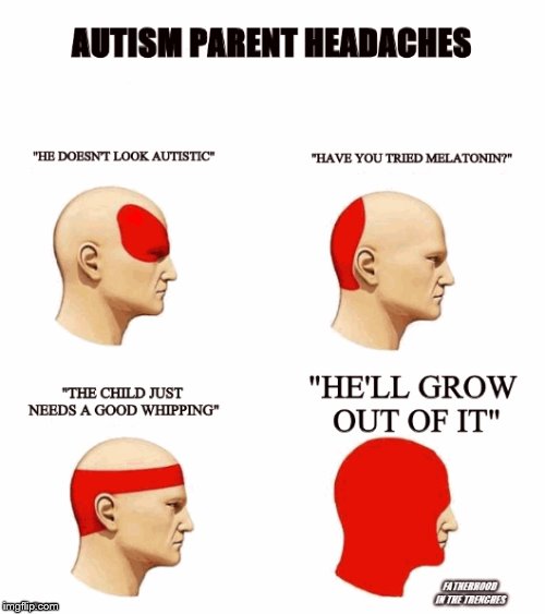 Autism Parent Headaches | image tagged in types of headaches meme,autism | made w/ Imgflip meme maker