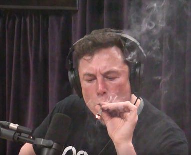 Elon Musk smoking weed Blank Meme Template