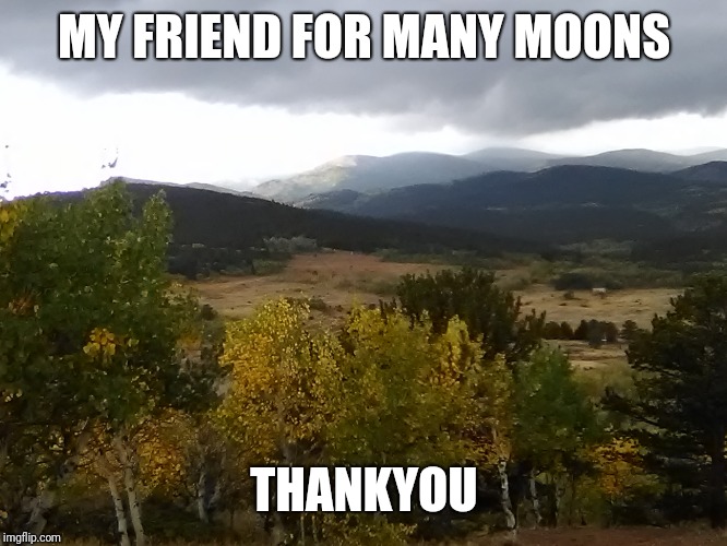 MY FRIEND FOR MANY MOONS THANKYOU | made w/ Imgflip meme maker