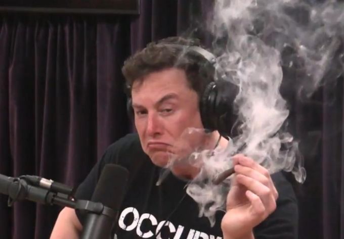 Elon Musk Smoking Weed Blank Meme Template