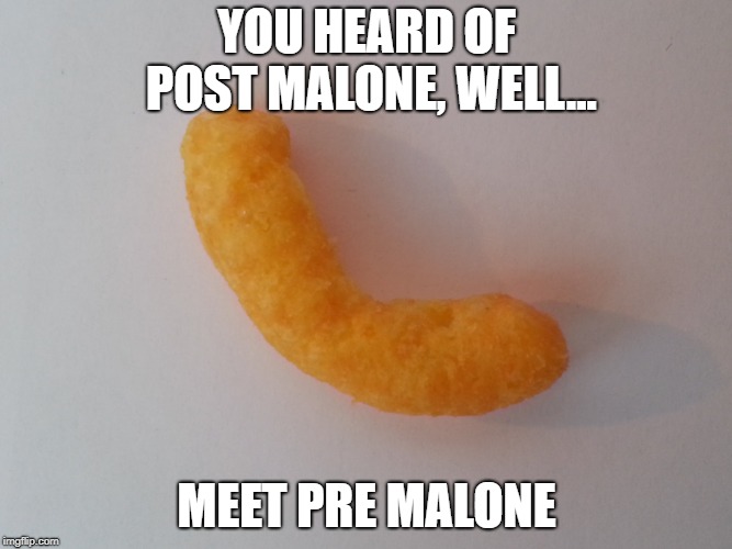 YOU HEARD OF POST MALONE, WELL... MEET PRE MALONE | image tagged in reposts are lame | made w/ Imgflip meme maker