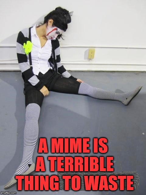 A MIME IS A TERRIBLE THING TO WASTE | made w/ Imgflip meme maker