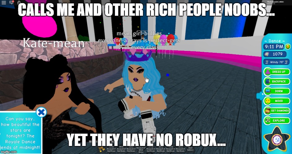 Royale High Meme 1 Imgflip - roblox reacts to robux hacks imgflip