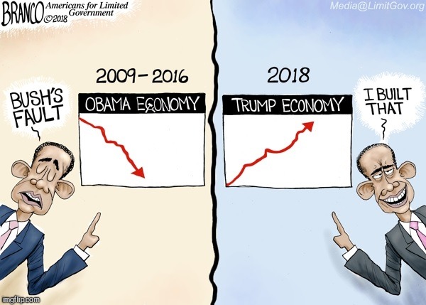 image tagged in obama,economy,branco cartoon,no you didn't build that | made w/ Imgflip meme maker