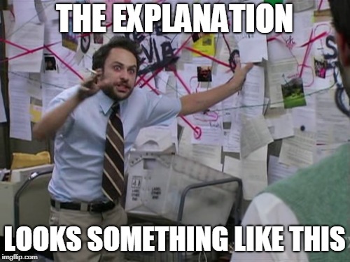 Charlie Day | THE EXPLANATION LOOKS SOMETHING LIKE THIS | image tagged in charlie day | made w/ Imgflip meme maker