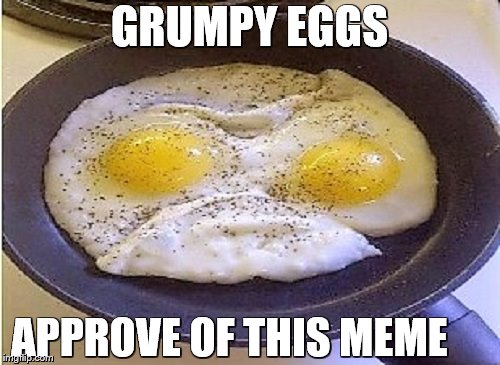 GRUMPY EGGS APPROVE OF THIS MEME | made w/ Imgflip meme maker