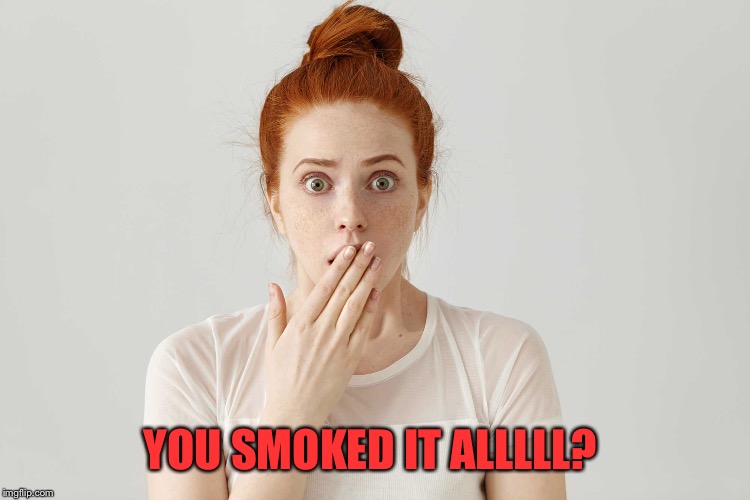 YOU SMOKED IT ALLLLL? | made w/ Imgflip meme maker