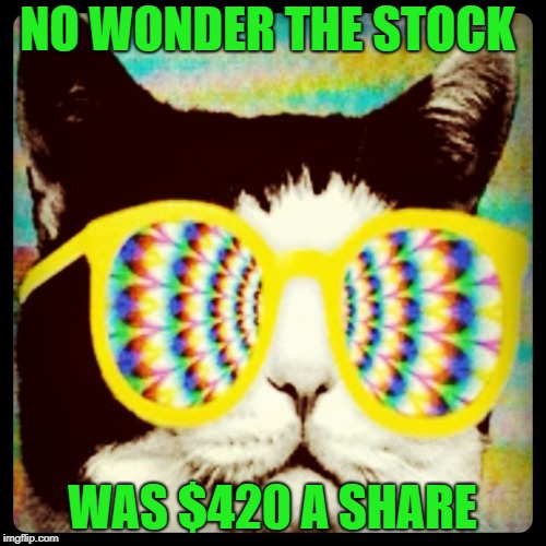 NO WONDER THE STOCK WAS $420 A SHARE | made w/ Imgflip meme maker