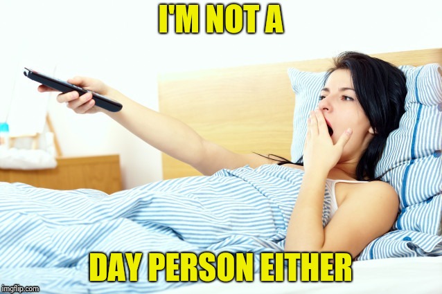 Boooriiing | I'M NOT A DAY PERSON EITHER | image tagged in boooriiing | made w/ Imgflip meme maker