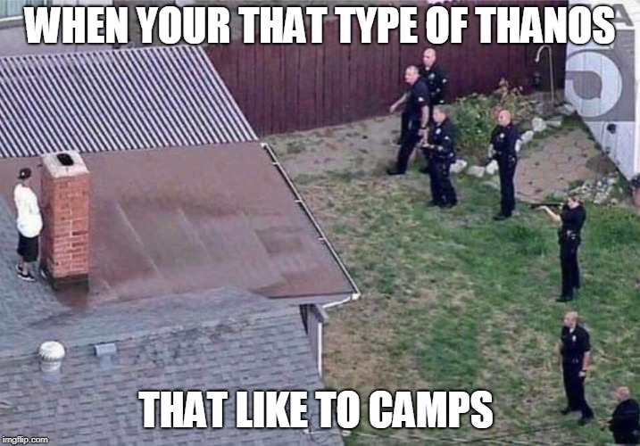 Fortnite meme | WHEN YOUR THAT TYPE OF THANOS; THAT LIKE TO CAMPS | image tagged in fortnite meme | made w/ Imgflip meme maker