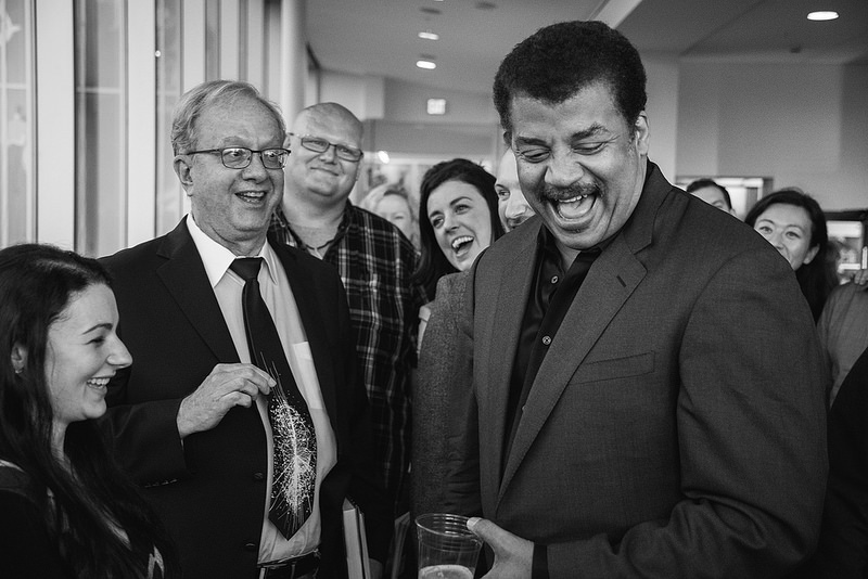 neil degrasse tyson laughing with crowd Blank Meme Template