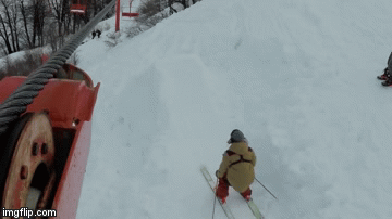 cable grind | image tagged in gifs,skiing | made w/ Imgflip video-to-gif maker