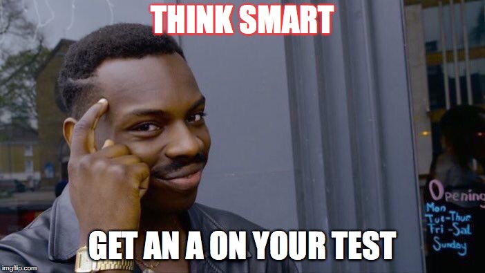 Roll Safe Think About It Meme | THINK SMART; GET AN A ON YOUR TEST | image tagged in memes,roll safe think about it | made w/ Imgflip meme maker