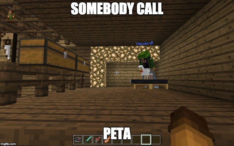 Minecraft P*rn | SOMEBODY CALL; PETA | image tagged in minecraft | made w/ Imgflip meme maker