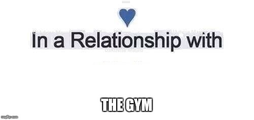 In a relationship | THE GYM | image tagged in in a relationship | made w/ Imgflip meme maker