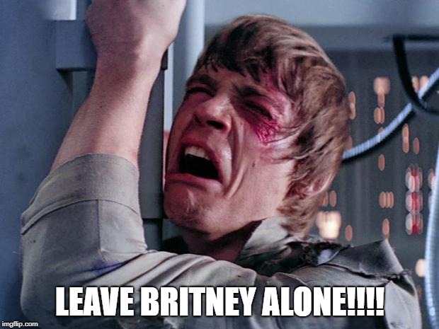 luke nooooo | LEAVE BRITNEY ALONE!!!! | image tagged in luke nooooo | made w/ Imgflip meme maker