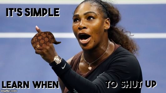 image tagged in us open tennis,serena williams | made w/ Imgflip meme maker