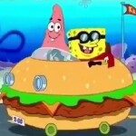 SpongeBob car Blank Meme Template