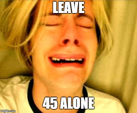 Leave Britney Alone | LEAVE 45 ALONE | image tagged in leave britney alone | made w/ Imgflip meme maker