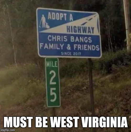 West Virginia, it's all relative |  MUST BE WEST VIRGINIA | image tagged in west virginia,sign | made w/ Imgflip meme maker