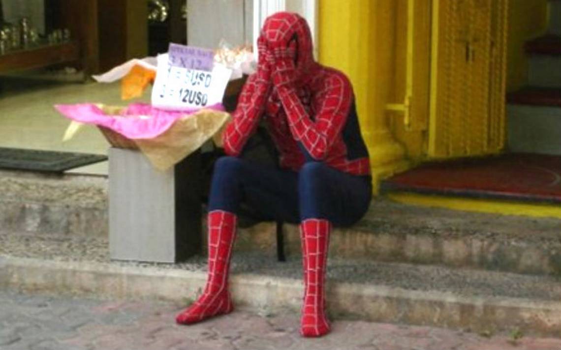 spiderman sad Blank Meme Template