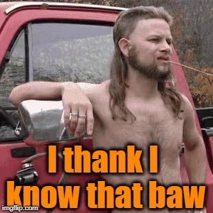 HillBilly | I thank I know that baw | image tagged in hillbilly | made w/ Imgflip meme maker