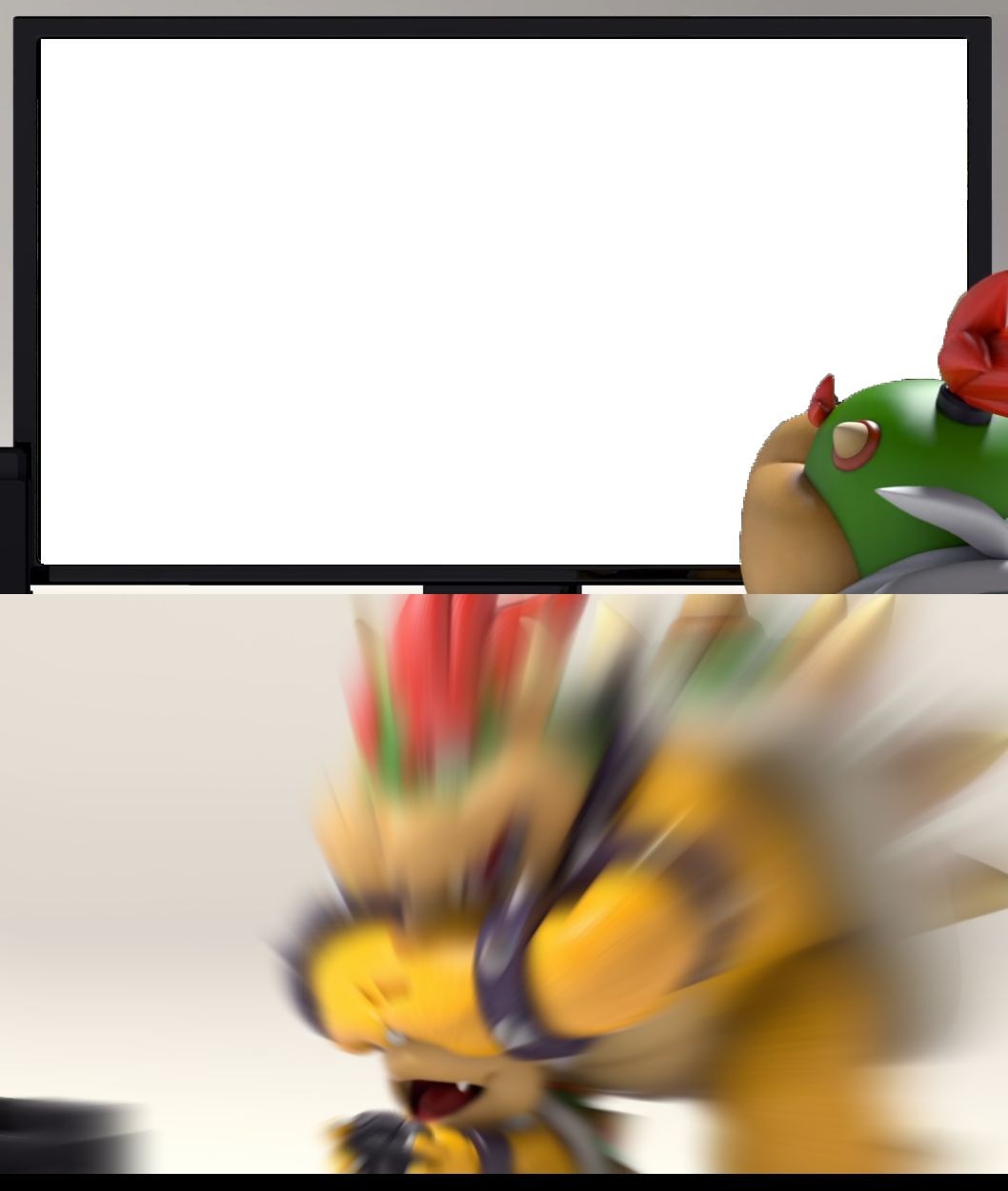 High Quality Bowser and Bowser Jr. NSFW Blank Meme Template