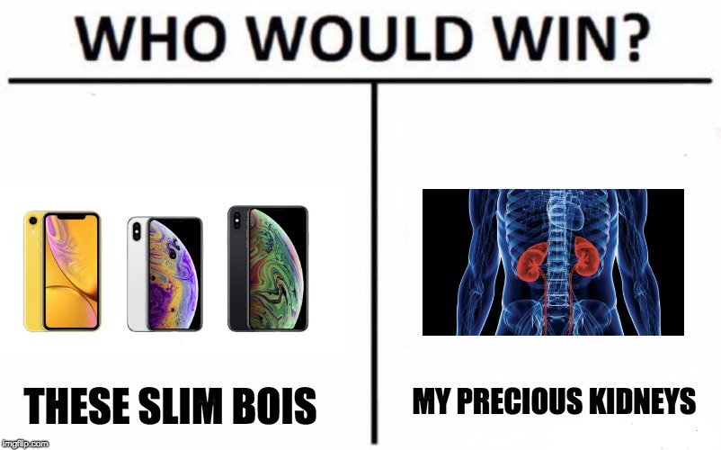 Who Would Win? Meme | MY PRECIOUS KIDNEYS; THESE SLIM BOIS | image tagged in memes,who would win | made w/ Imgflip meme maker