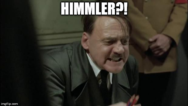 Downfall Hitler | HIMMLER?! | image tagged in downfall hitler | made w/ Imgflip meme maker