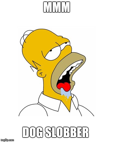 Homer Simpson Drooling | MMM; DOG SLOBBER | image tagged in homer simpson drooling | made w/ Imgflip meme maker