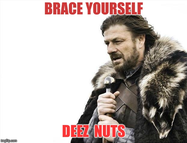 Brace Yourselves X is Coming | BRACE YOURSELF; DEEZ  NUTS | image tagged in memes,brace yourselves x is coming | made w/ Imgflip meme maker