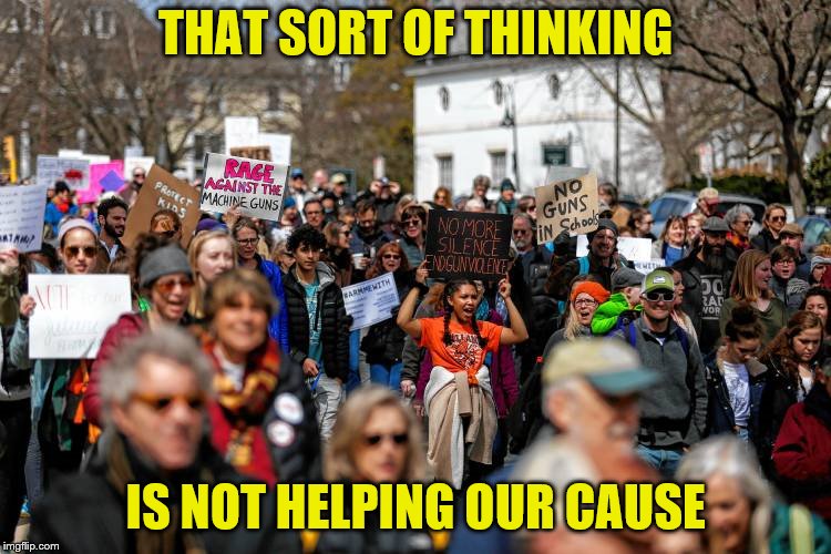 THAT SORT OF THINKING IS NOT HELPING OUR CAUSE | made w/ Imgflip meme maker