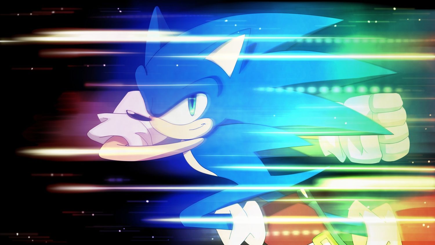 Rainbow Sonic? Blank Meme Template