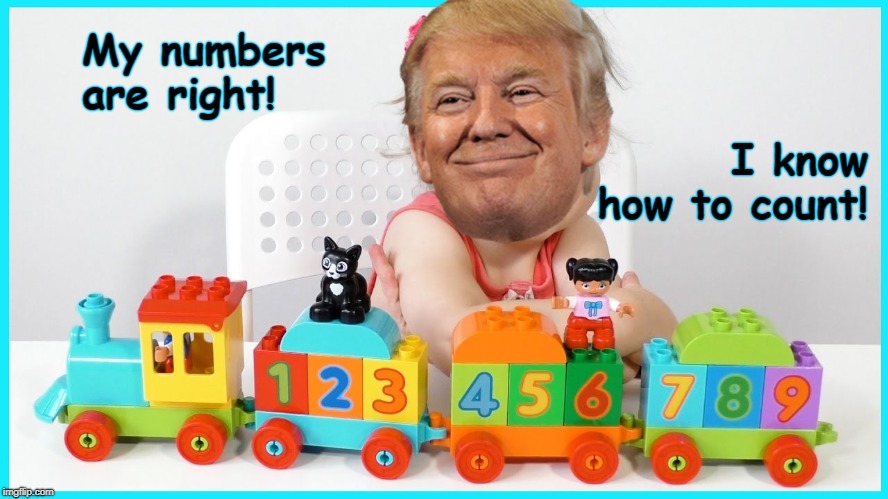 Only 9 People Died, 'Cause That's How High I Can Count | My numbers are right! I know how to count! | image tagged in trump,puerto rico,hurricane maria | made w/ Imgflip meme maker