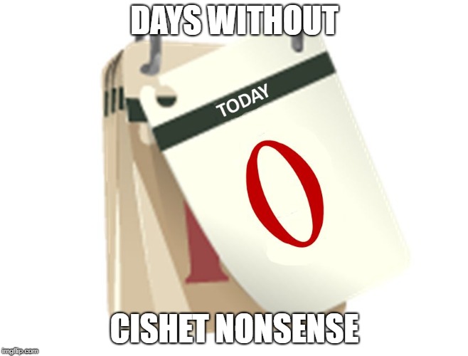 Zero Days | DAYS WITHOUT; CISHET NONSENSE | image tagged in zero days | made w/ Imgflip meme maker