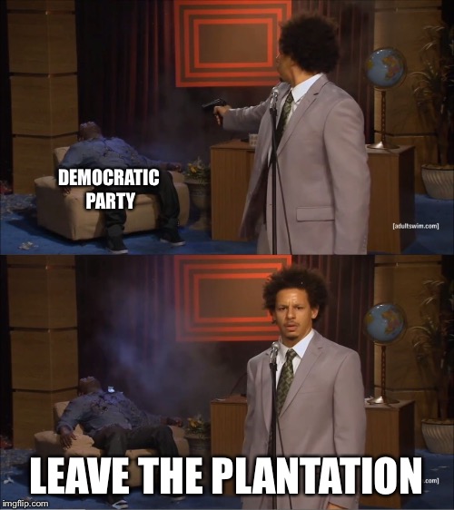 Who Killed Hannibal Meme | DEMOCRATIC PARTY; LEAVE THE PLANTATION | image tagged in memes,who killed hannibal | made w/ Imgflip meme maker