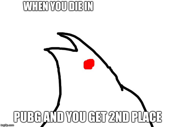 when you die in pubg | WHEN YOU DIE IN; PUBG AND YOU GET 2ND PLACE | image tagged in pubg | made w/ Imgflip meme maker
