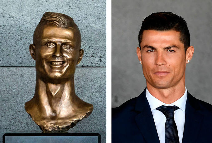 High Quality Cristiano Ronaldo Bust Blank Meme Template