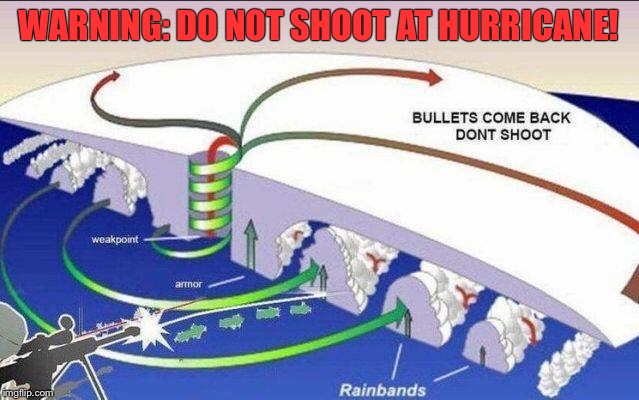 WARNING: DO NOT SHOOT AT HURRICANE! | made w/ Imgflip meme maker