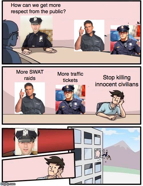 By earning it | image tagged in police,respect | made w/ Imgflip meme maker